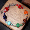 Wholesale Rainbow Natural Stone Beaded Bracelet