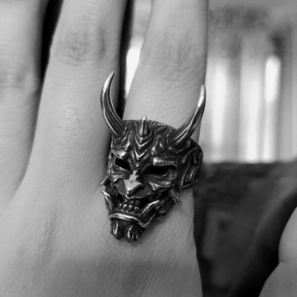 Wholesale Ghost Mask Open Alloy Ring