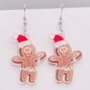 Wholesale Horror Christmas Gingerbread Man Skull Acrylic Earrings
