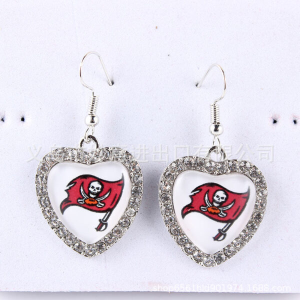 Wholesale Peach Dot Diamond Logo Earrings