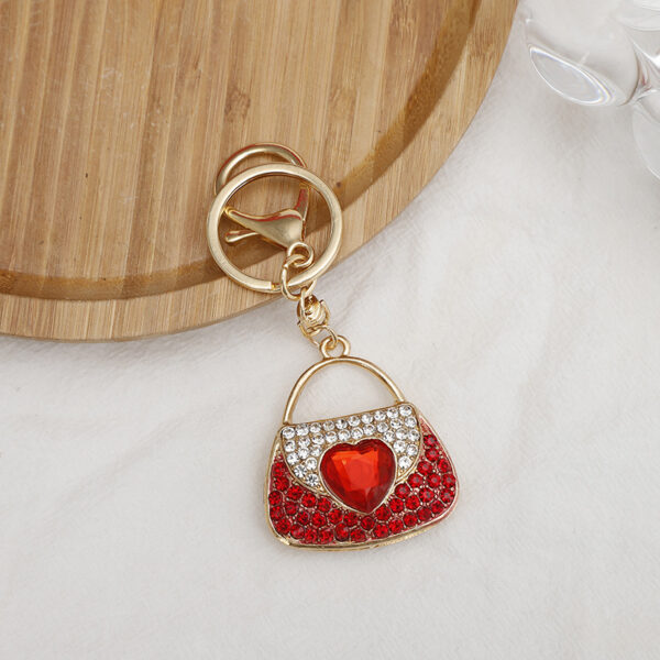 Wholesale Zinc Alloy Rhinestone Lipstick Perfume Bottle Keychain