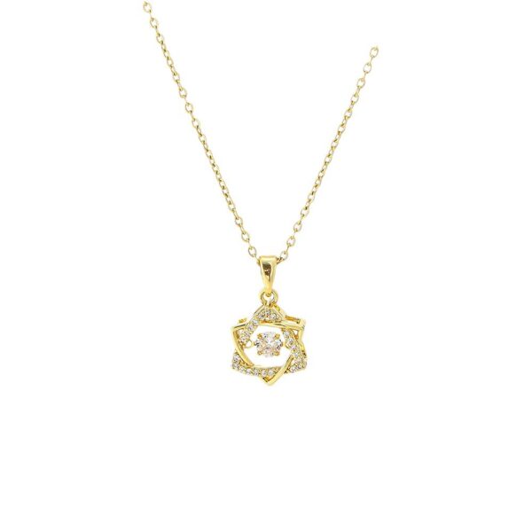 Wholesale 18k Hexagram Titanium Steel Clavicle Necklaces