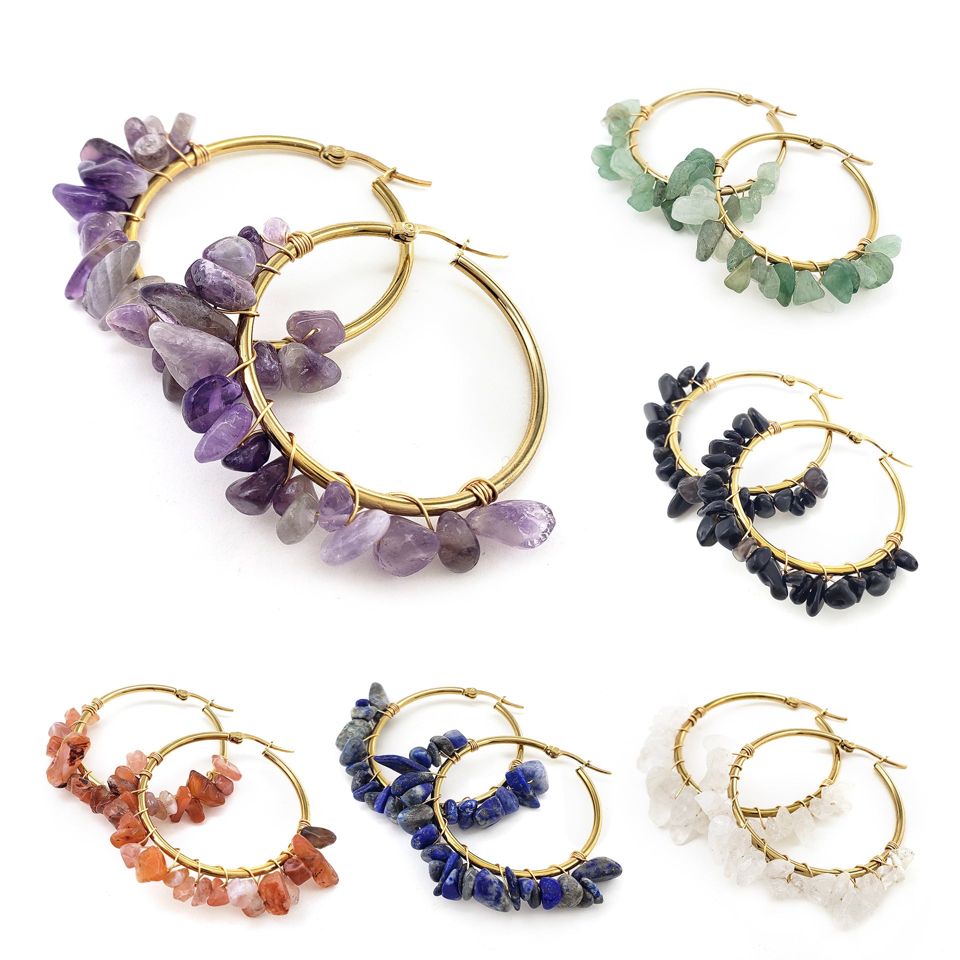 Wholesale Natural Crystal Moonstone Earrings