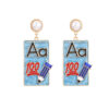 Wholesale Teacher's Day Book Pencil Alloy Earrings