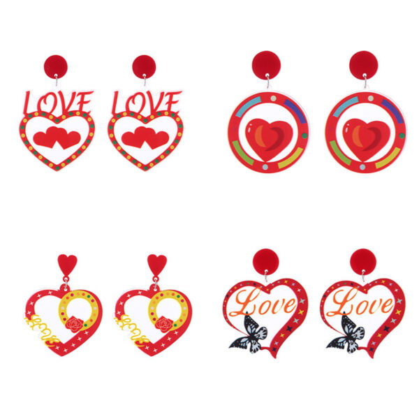 O1CN01UJzbHV1G1tsoBKTMZ_2024060563-0-cib Wholesale Valentine's Day Love Acrylic Earrings
