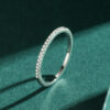 Wholesale S925 Sterling Silver Fashion Zircon Thin Ring