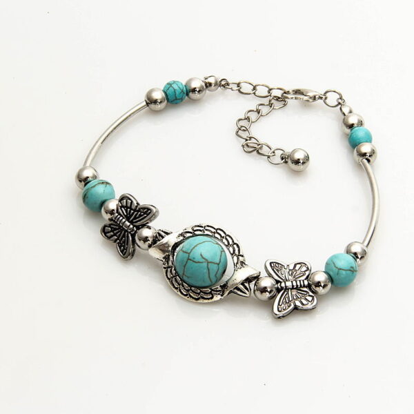 Wholesale Butterfly Turquoise Alloy Bracelet