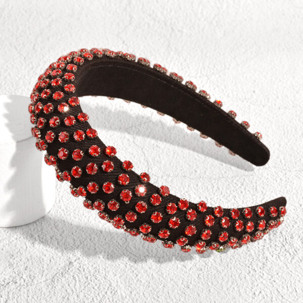 Wholesale Baroque Rhinestone Full Diamond Sponge Headband