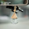 Wholesale 8ML Transparent Glass Triangular Cap Diamond Car Perfume Bottle
