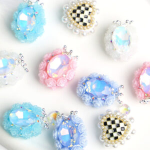 Wholesale Crown Cat's Eye Tassel Polymer Clay Beads