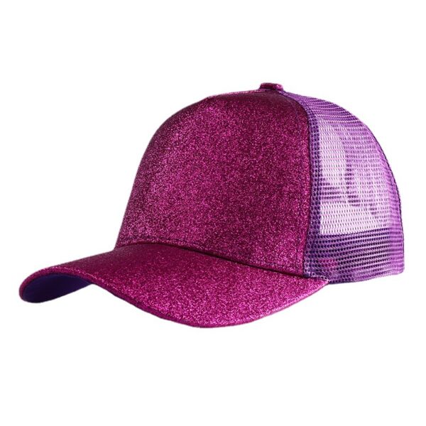 O1CN01UNqnpe1Bs2p9Kebtv_0-0-cib Wholesale Back Opening Fashion Sequined Mesh Ponytail Hat
