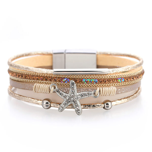 O1CN01URB9v82JGxkO6jZ8w_1871609395-0-cib Wholesale Multi-layer Diamond Starfish Bracelet