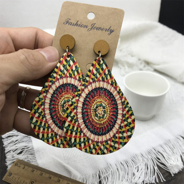Wholesale Water Drop Italian Bohemian Wood Earrings