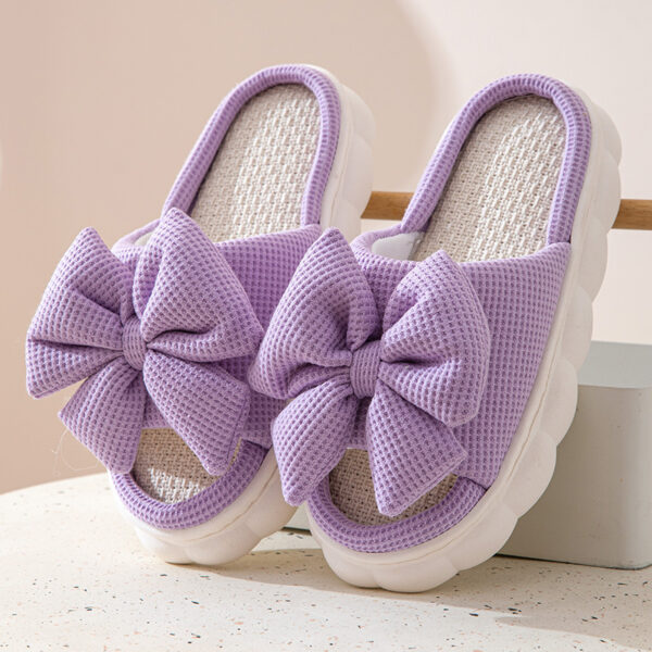 Wholesale Thick Sole Linen Slippers