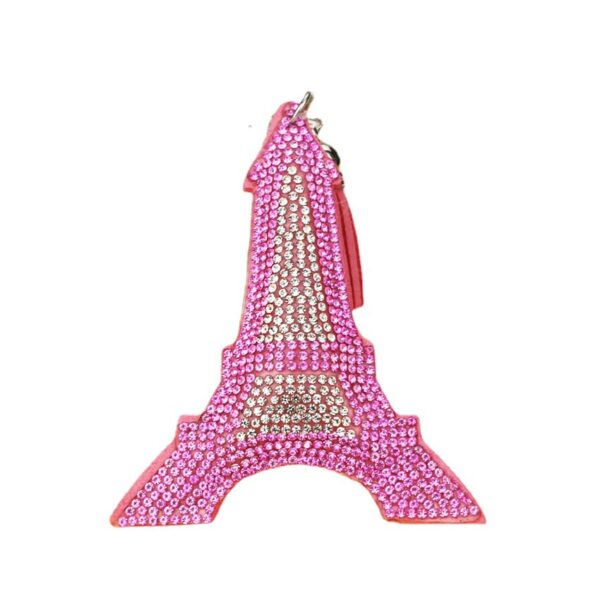 Wholesale Hot Diamond Eiffel Tower Tassel Keychain