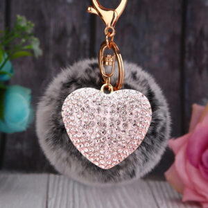 Peach heart White + grass frost hair ball / Single opp bag packaging