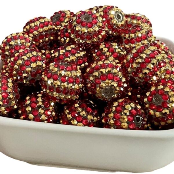 O1CN01UV2w8U1QErIfeaTDm_2201245431945-0-cib Wholesale 20MM Resin Diamond Ball Beads Christmas Gold Diamond Ball Beads