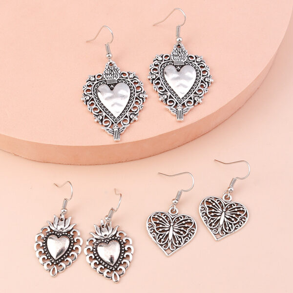 Wholesale Retro Ethnic Style Love Earrings Set