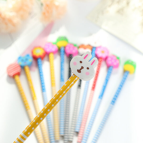 Wholesale Cartoon Eraser HB Wooden Pencil