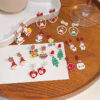 O1CN01UY0Sik1onFeJO3UmW_2059265269-0-cib Wholesale Cartoon Christmas Santa Claus Christmas Tree Earrings