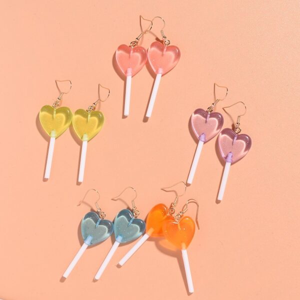 O1CN01UYMyN426gWxEacMVL_2215370767691-0-cib Wholesale Creative Candy Color Lollipop Earrings