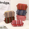 O1CN01UYcWqU1WAAkdukyUT_2212107082747-0-cib Wholesale New Year Christmas Red Knitted Wool Pencil Bag