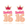 Wholesale Cartoon Enamel Crown Birthday Zinc Alloy Earrings