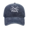 Wholesale Letters CAT MOM Embroidered Washed Baseball Cap