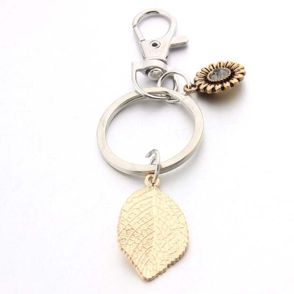 Wholesale New Creative Sunflower Leaf Keychain
