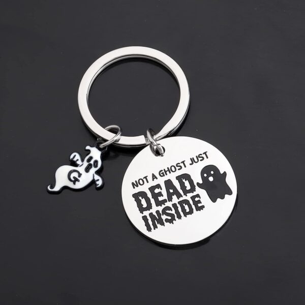 O1CN01UcVfaF2CMHAkav1OT__1625548459-0-cib Wholesale Halloween Ghost Stainless Steel Keychain