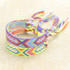 Wholesale Ethnic Weaving Colorful Tassel Lucky Friendship Polyester Cotton Bracelet