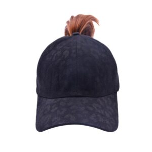 New black panther pattern-ponytail hat / Free size