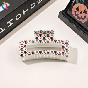 8.5cm square-milk white love skull / Qiyue factory direct sales