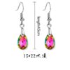 Wholesale crystal glass water drop fashion net red earrings