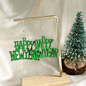 Green model silver ear hooks