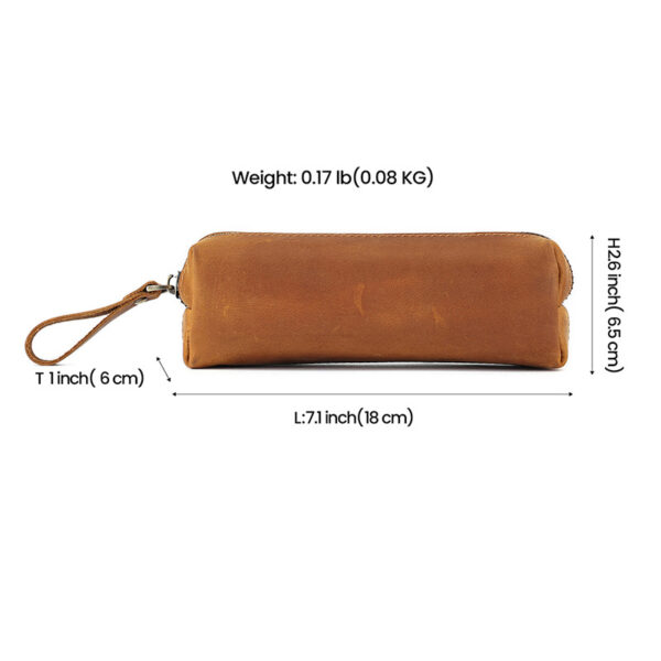 Wholesale Stationery Bag Leather Zipper Pencil Case Pencil Case