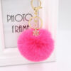 Wholesale Christmas Snowflake Plush Ball Keychain
