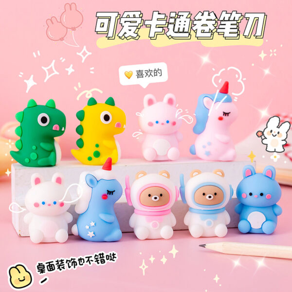 Wholesale Eraser, Portable and Cute Silicone Pencil Sharpener for Primary School Students