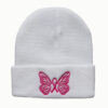 Wholesale Butterfly Embroidery Beanie Warm Acrylic Knitted Beanie