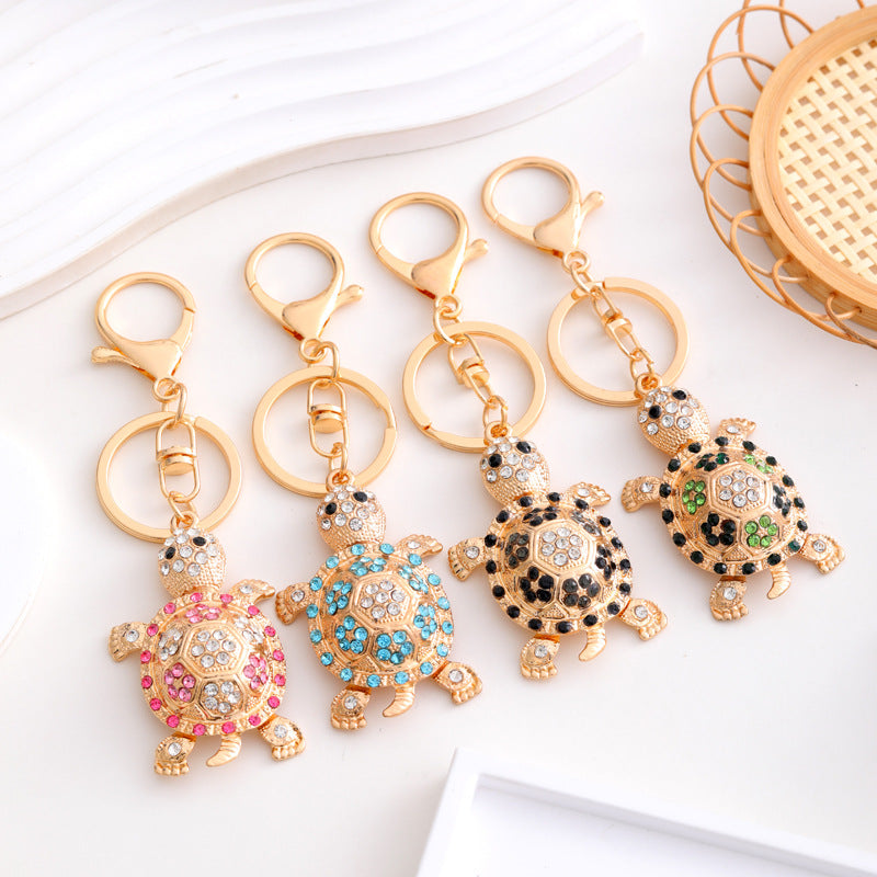 Wholesale Water Diamond Turtle Zinc Alloy Keychains