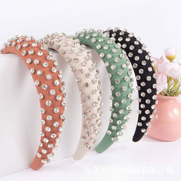 Wholesale Diamond-encrusted Wide-brimmed Headband