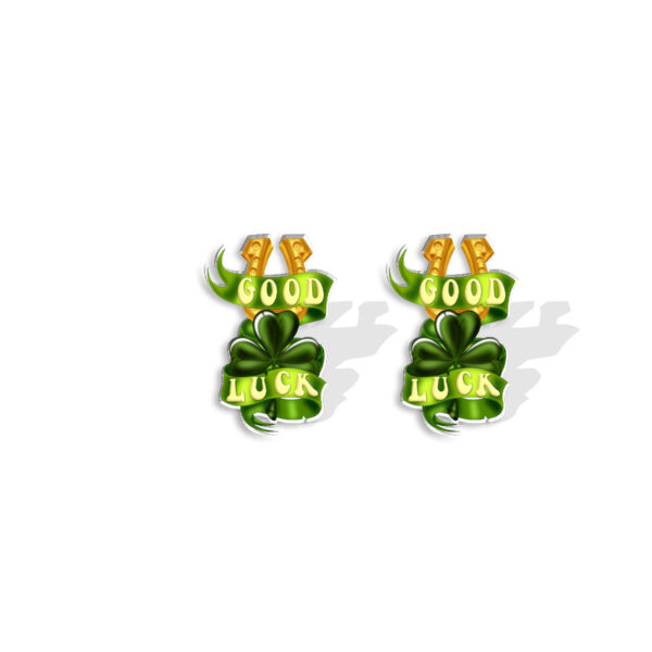 Wholesale St. Patrick's Day Shamrock Heat Shrink Sheet Acrylic Earrings