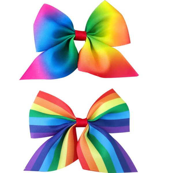O1CN01UnxvNA1DcalGfAkEM_2200558480237-0-cib Wholesale Printed Rainbow Bow Hair Clip