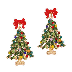 O1CN01Uo5yOA1gFnsjFIDph__2213748334113-0-cib Wholesale Christmas Colored Christmas Tree Alloy Drip Oil Set Colorful Diamond Earrings