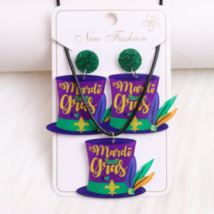 Purple feather hat-suit