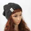 Wholesale Pure Woolen Hat Hollow Leaf Lace Button Knitted Hat