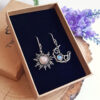 Wholesale Bohemian Wind Vintage Sun Moon Alloy Earrings