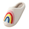 Wholesale New Rainbow Thick Anti-slip Cute Winter Cotton Slippers