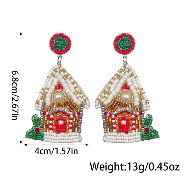 Wholesale Handmade Creative Christmas Rice Bead Earrings and Earrings