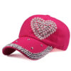 Wholesale Cotton Heart Pattern Outdoor Sun Protection Baseball Cap